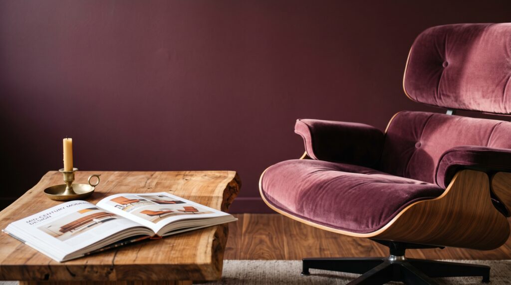 Plum Velvet Eames Chair