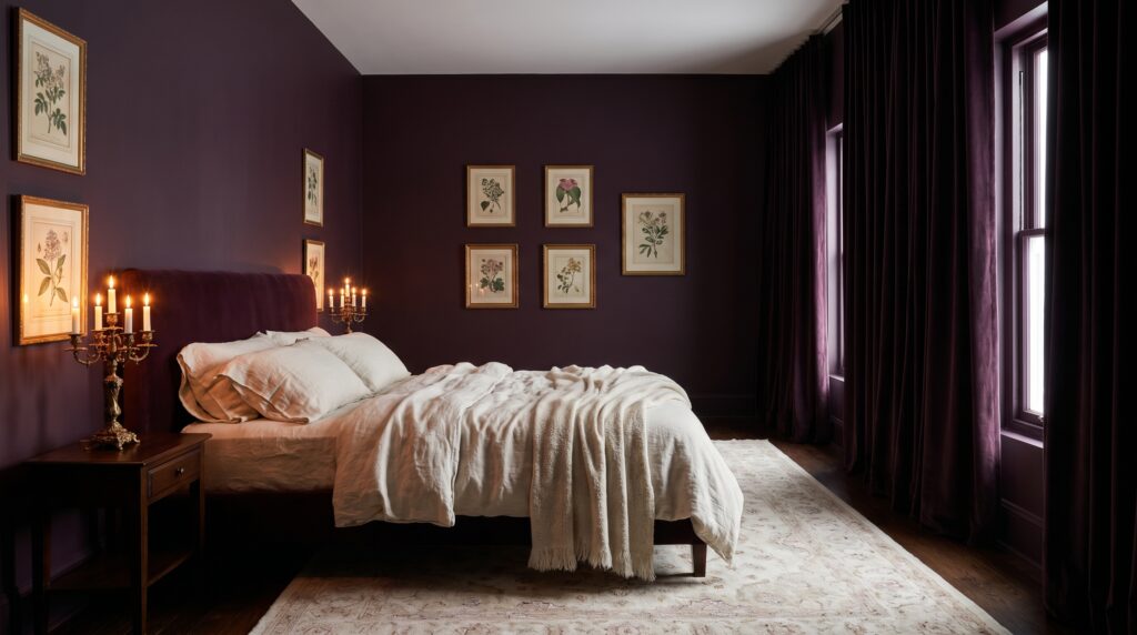 Romantic Plum Bedroom